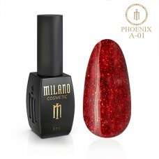 Гель-лак Milano 8ml PHOENIX(Феникс) № A-01